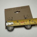 Erica Lyons Glass Grey/Cream/Brown Hues Bead Beaded Pierced Dangle Drop Earrings Silver Photo 6