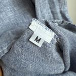 CP Shades  Womens Tunic Top Blue Long Sleeve 100%‎ Linen Medium Photo 4