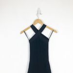 Aritzia Babaton Sculpt Knit Criss Cross Mini Dress Size XS Black Ribbed Stretch Photo 11