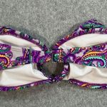Kirra Paisley Print Ruffle Bikini Swim Top Purple Women's Small Cutout Photo 4