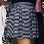 American Eagle Black & White Striped School Girl Skirt  Photo 0