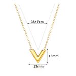 Boutique V Necklace Gold Filled Pendant Chain‎ Fashion Jewelry Photo 6