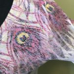 American Age Sparkly Burn out Tee with peacock feathers size M Photo 4