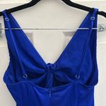 Forever 21 open slit Elegant Blue Evening Gown with twist top size M Photo 4