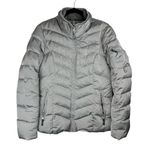 Eddie Bauer Goose Down Puffer Jacket Silver Grey Womens Sz Medium Photo 0