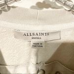 All Saints Size Small Grey Cotton Yara Laced Crewneck Sweatshirt Photo 3