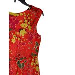 CAbi  Women's Tunic Top Wild‎ Flower Art Teacher Floral Satin Tie Waist Medium Photo 7