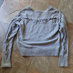 Garage  Gray Cropped Sweater Photo 1
