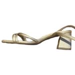 Fiorini Women's 8.5 Elegant Gold Strappy‎ Heel Sandals Formal Party Open Toe Photo 4