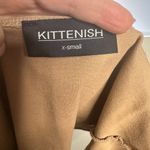 Kittenish  Tan Square Neck Sleeveless Bodysuit Women's XS Photo 3