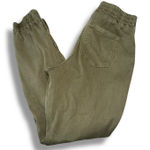Spanx  Women Olive Green Cargo Jogger Pants M M Elastic Waist Ankle Zip Photo 0