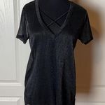 Urban Outfitters BLACK GLITTER SHEER BASIC TEE Photo 0