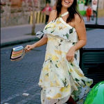 Anthropologie  Garden Party Dress Halter Floral Midi Size 4 Photo 0