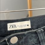 ZARA  High Rise Five Pocket Denim Midi Fishtail Skirt Dark Navy Blue Large Photo 12