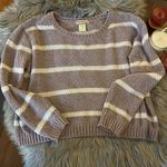 Cotton Emporium Lilac and White Sweater (Size Small) Photo 1