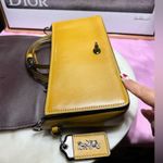 Coach  Dinky 3 way carry In Glovetanned Leather Yellow Crossbody, shoulder Bag Photo 8