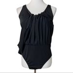 D & Co. Women's Beach Ruched Waist Black Swimsuit Dress Adjustable Size 12 Photo 10