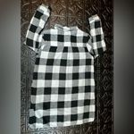 DeJaVu Flannel Buffalo Plaid Shirt Dress Black Size M Photo 3