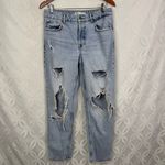 ZARA  Super Ripped Baggy Distressed‎ Light Washed Jeans Size 6 Photo 1