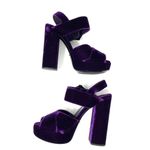 Prada purple velvet platform sandals, made in Italy, size 37.5 Photo 4