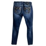 Miss Me Women's Low Rise Denim Jean's Size 26 (2) Med Wash Loose Saddle Stitch Photo 1