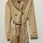 Donna Karan New York belted trench coat jacket beige champagne Photo 0