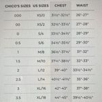 Chico’s Button Up Lightweight Utility Jacket Women’s Sz 0 Small Patriotic Vintag Blue Photo 9