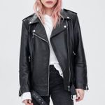 ZARA Oversized Leather Biker Jacket Photo 0