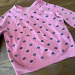 Wildfox Lip Service Lip Print Sweatshirt Size XS All Over Lip Graphic Print Photo 5