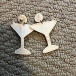 Beaded Cocktail earrings Gold Photo 1