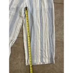 Gibson  Blue Striped Wide Leg Medium Cropped Pants Beach Vacation Flowy BOHO Photo 2