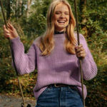 Barbour  Hartley Knit Sweater Lilac Blossom Size 4 Photo 0