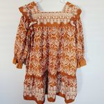 HAPPY X NATURE Juliet Boho Mini Dress Brown Size L Photo 4