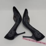 Anne Michelle Anne Mitchell Black Suede Beaded Embellished D'orsay Heels Size 7.5 Photo 5