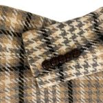 Love Token tweed blazer small plaid beige brown buttons Tan Photo 7