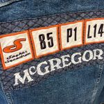 OOAK Miss Etam Reworked vintage denim jacket, y2k, sz L/XL, stretchy Blue Photo 5