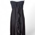 Strapless Ruffle Dress Black Size L Photo 0