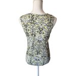 CAbi  Womens Size M Multicolor Geometric Blouse V Neck Keyhole Draped Photo 2