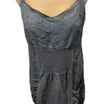 White Birch  light wash denim tank dress with pockets size large Photo 0