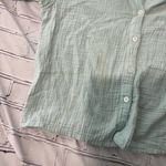 Stars Above Mint Green Gauze Button Front Shirt Women’s Small Short Sleeve Photo 10