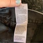 American Eagle  Jeans Women 2 Mom Jean High Rise Tapered Floral Black Denim Pants Photo 8