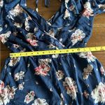 Band of Gypsies Navy Floral V Neck Romper Size Small Boho Photo 3