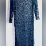 DEAN HUTCHINSON long sleeve midi dress size S/M fits dark blue color Photo 12