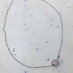 Lock & Key crystal charm silver tone necklace 18” Photo 3