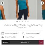 Lululemon  Waist Align Tank Length Photo 1
