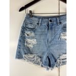 American Eagle  Denim‎ Shorts High Waisted Distressed Rips Light Wash Size 4 Photo 1