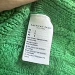American Eagle  Women’s Large Green Cable Knit Hooded Sweater Photo 2