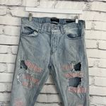 PacSun Women’s High-Waist Stacked Skinny Jeans Light Wash 31x32 Stretch Y2K Photo 4