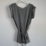 Ann Taylor Women’s Sleeveless Top Black White Geometric Belt Tie Waist Size S Photo 10