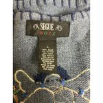 Segue Noel Christmas Sweater Vest Women’s Large Ugly Holiday Knit USA Patriotic Blue Photo 5